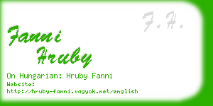 fanni hruby business card